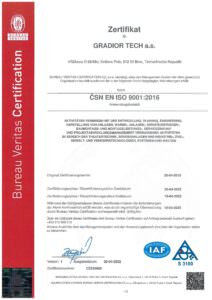 ISO 9001:2016 certificate DE
